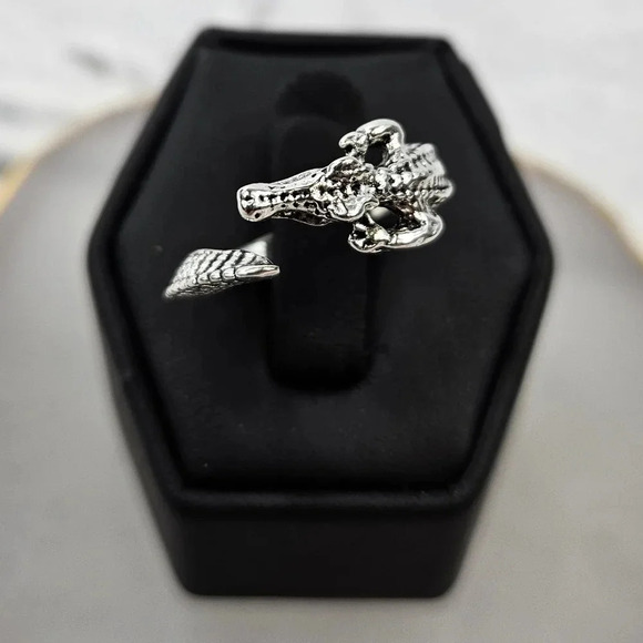 Alligator Hugs Adjustable Fashion Ring A1 x3 - Picture 2 of 5